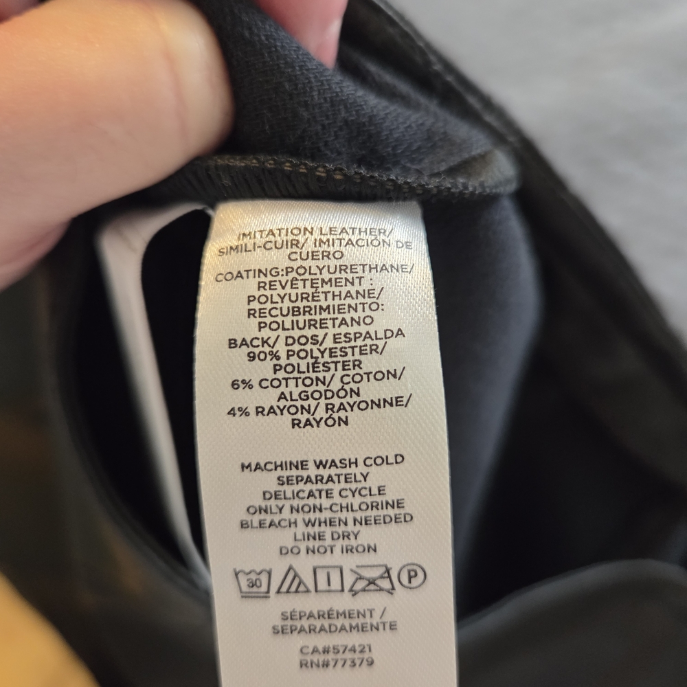Ann Taylor Black Faux Leather Midi Skirt - Picture 4 of 4